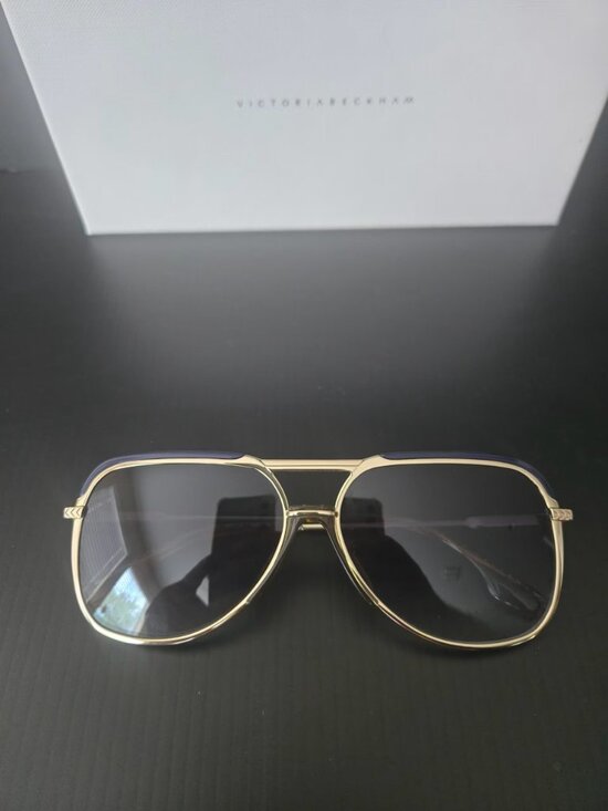 Victoria Beckham sunglasses VB205s gold blue Authentic main image 4